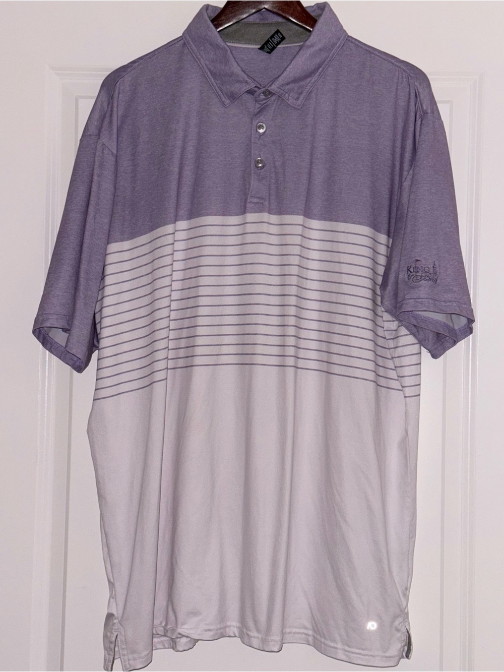 AndersonOrd Burroughs Mens XXL Lavender Heather Performance Golf Polo Shirt